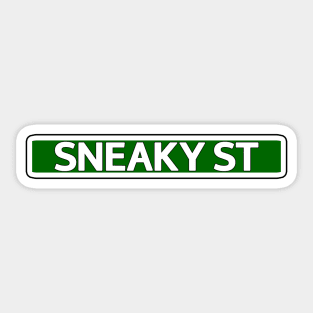 Sneaky St Street Sign Sticker